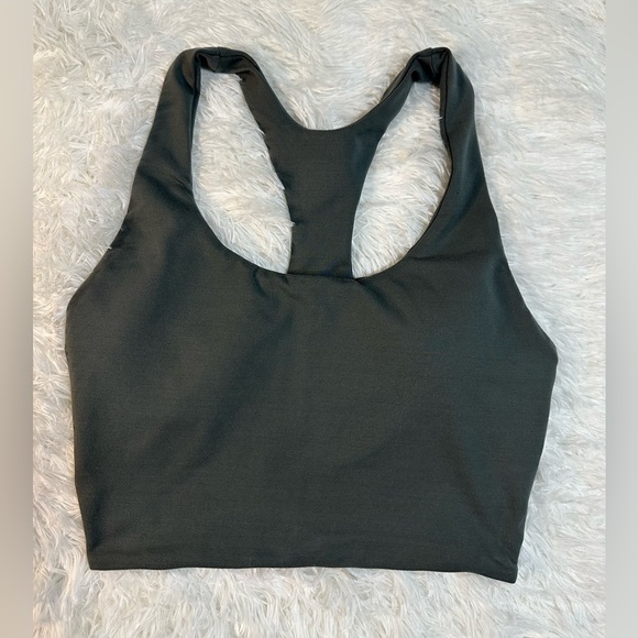 Bombshell Tank Bra Sport Gym Workout Yoga Fitness Green Médium Woman’s - Picture 3 of 8